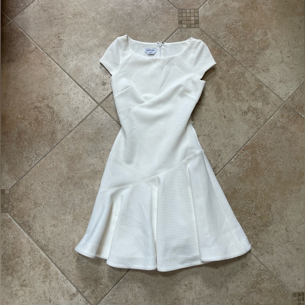 BEBE white dress. Drop waisted